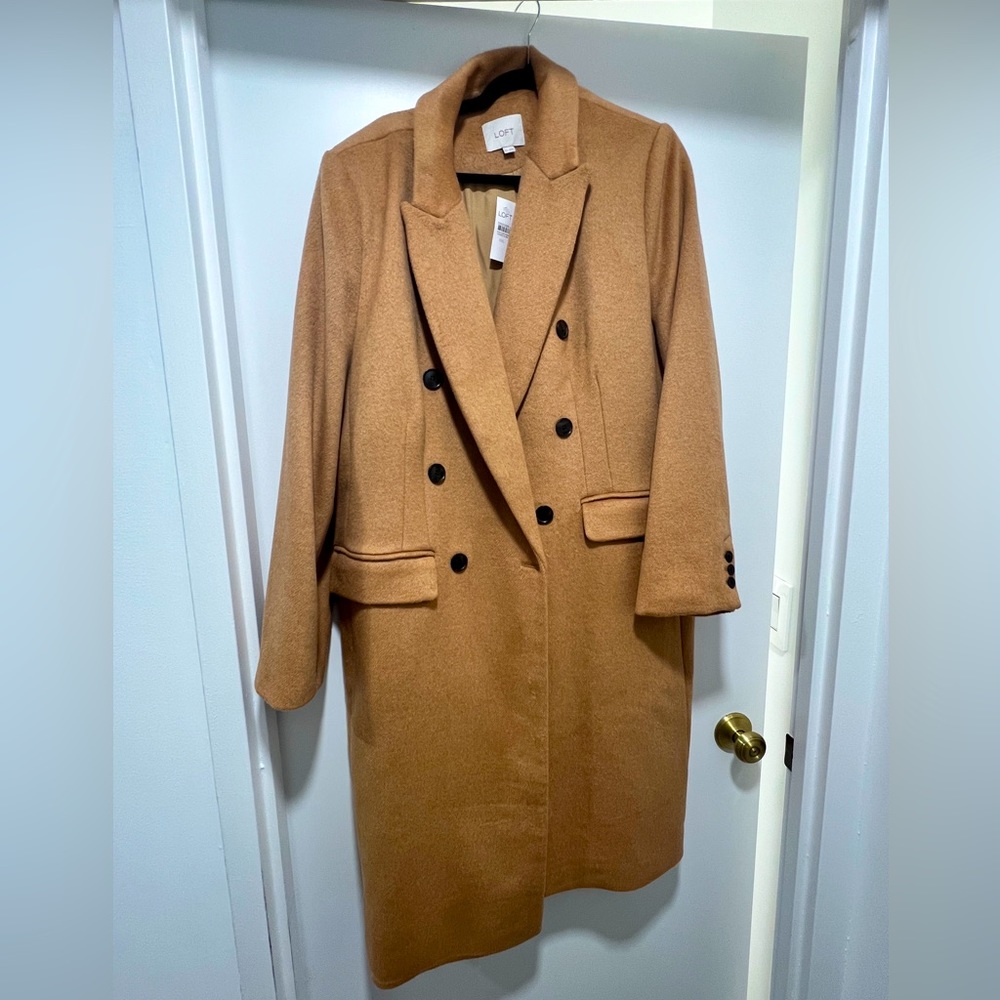 Ann Taylor Wool Blend Double-Breasted Coat NEW WITH TAGS